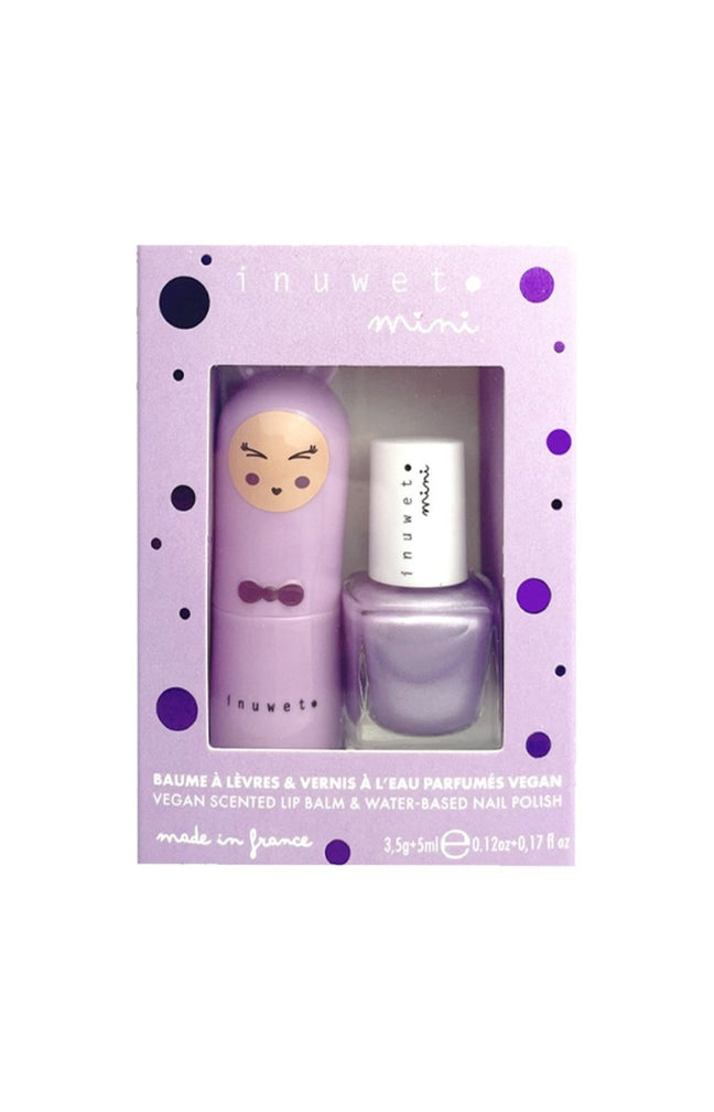 Baume à lèvres & vernis - Duo Mauve - Enfant