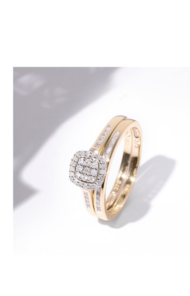 Bague duo Mon vœu le plus cher - Or jaune 375/1000 & diamant