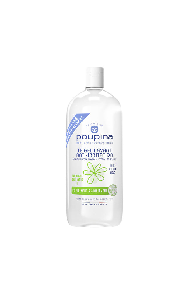 Recharge gel lavant anti-irritation - Corps, visage & cheveux - Bébé - 1 L