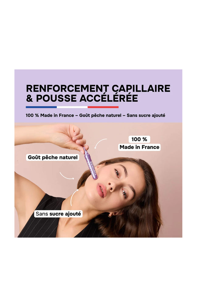 Cure croissance cheveux & ongles - Hair Boost - Goût Pêche - 14 jours
