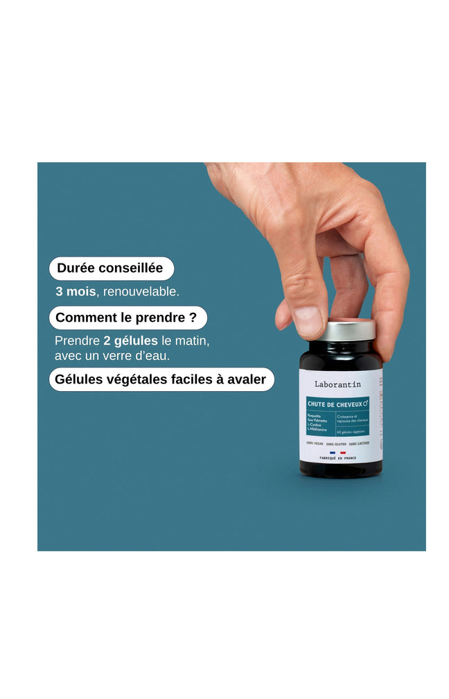 Compléments alimentaires - Chute de cheveux - Homme - 1 mois