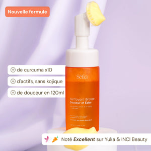 Nettoyant Visage au Curcuma avec brosse intégrée