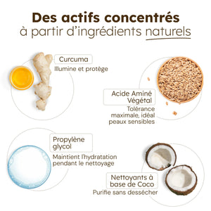 Nettoyant Visage au Curcuma avec brosse intégrée