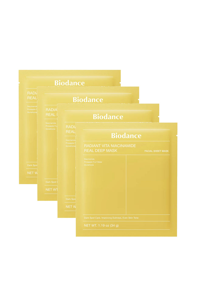 4 masques illuminateurs & unifiants - Niacinamide
