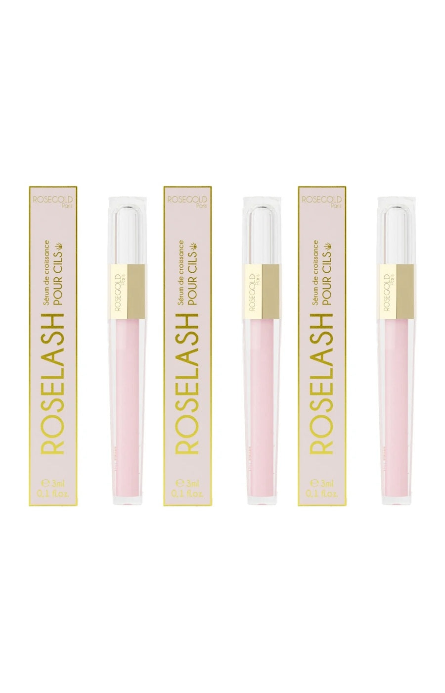 Sérum de croissance - Cils - Roselash - 3 x 3 ml