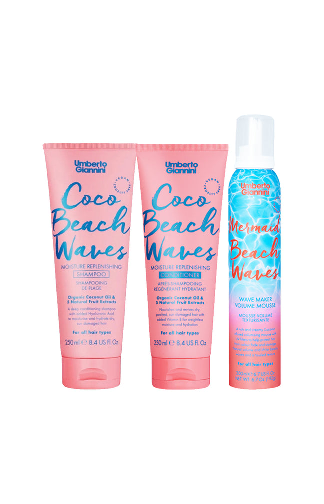 Routine effet retour de plage - Huile de noix de coco - 3 produits