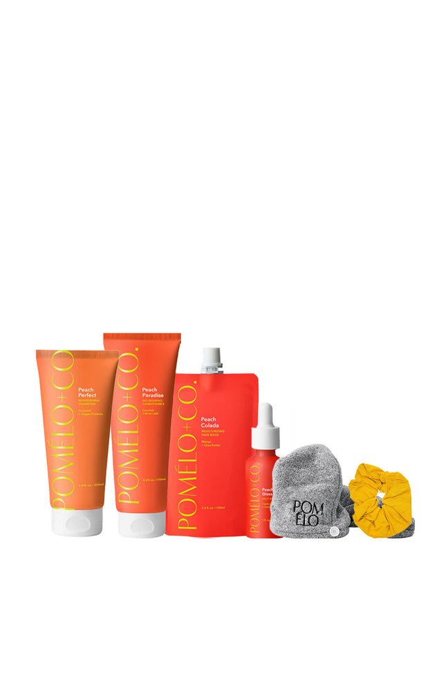 Routine nourrissante - Peach - Cheveux secs - 5 produits + serviette offerte
