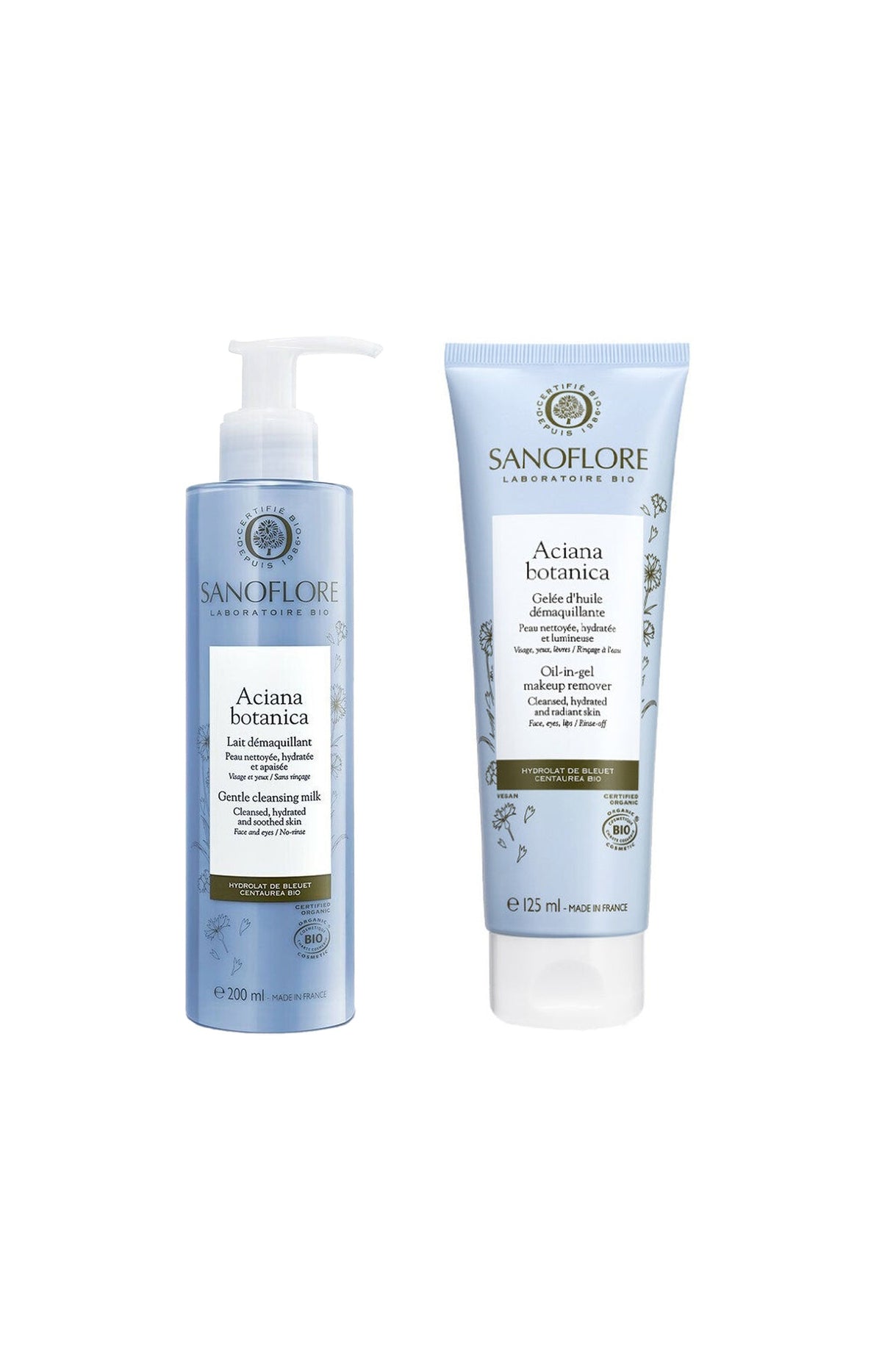 Gelée & lait démaquillant bio - Aciana botanica - Visage & yeux