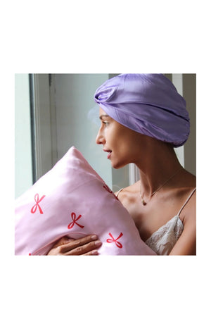 Turban nuit satin - Lilac