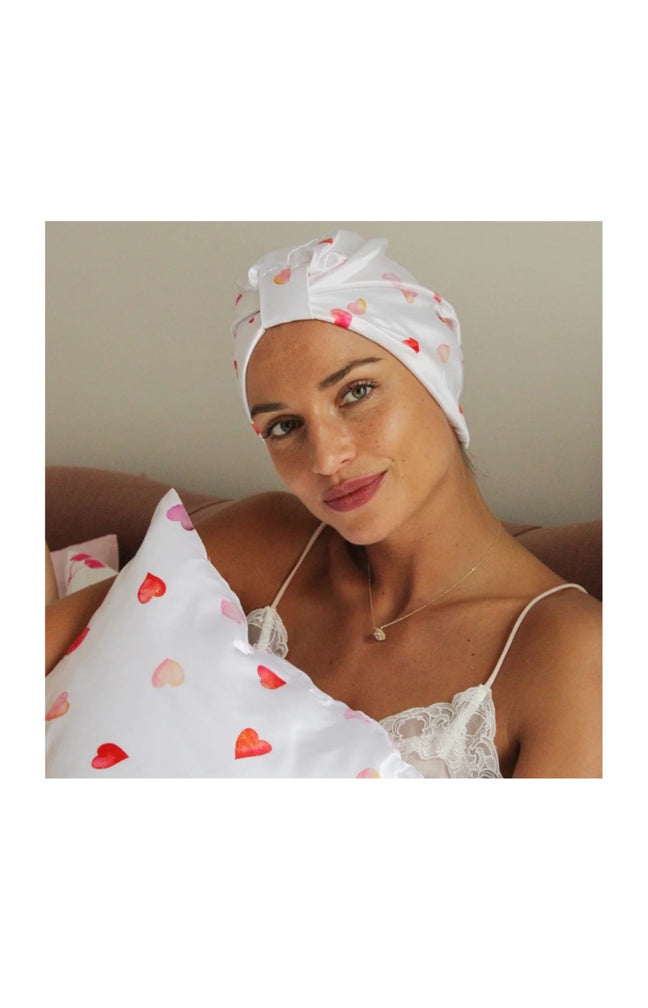Turban nuit satin - Loveheart