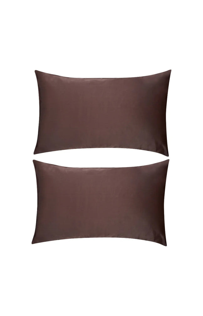 Taies d'oreiller satin - Mocha - 2 unités