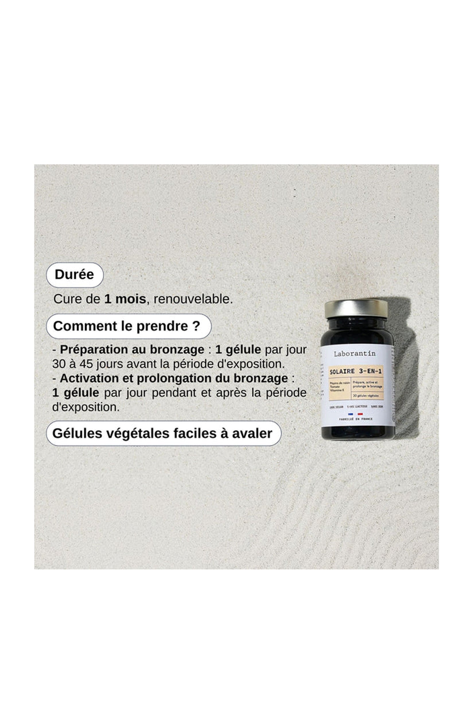 Solaire 3-en-1 - 15 à 20 jours