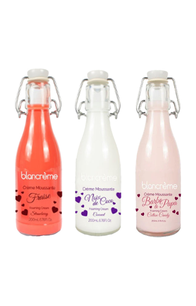 Trio crème moussante - Fraise, barbe à papa & coco - 3 x 200 ml