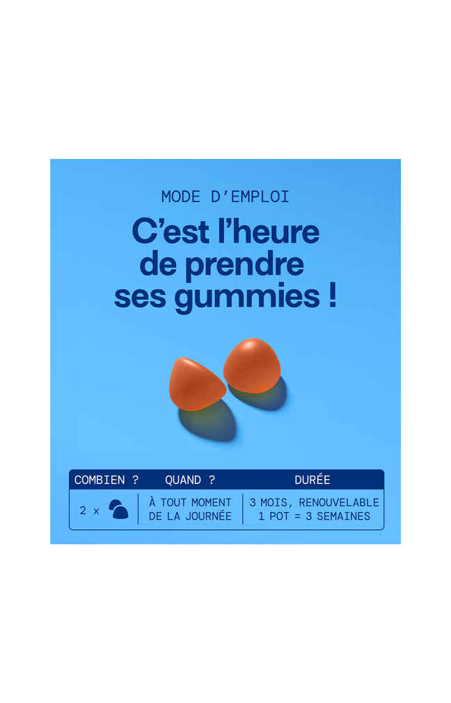 Cure gummies acide hyaluronique - Pêche - Sans sucres - 3 mois