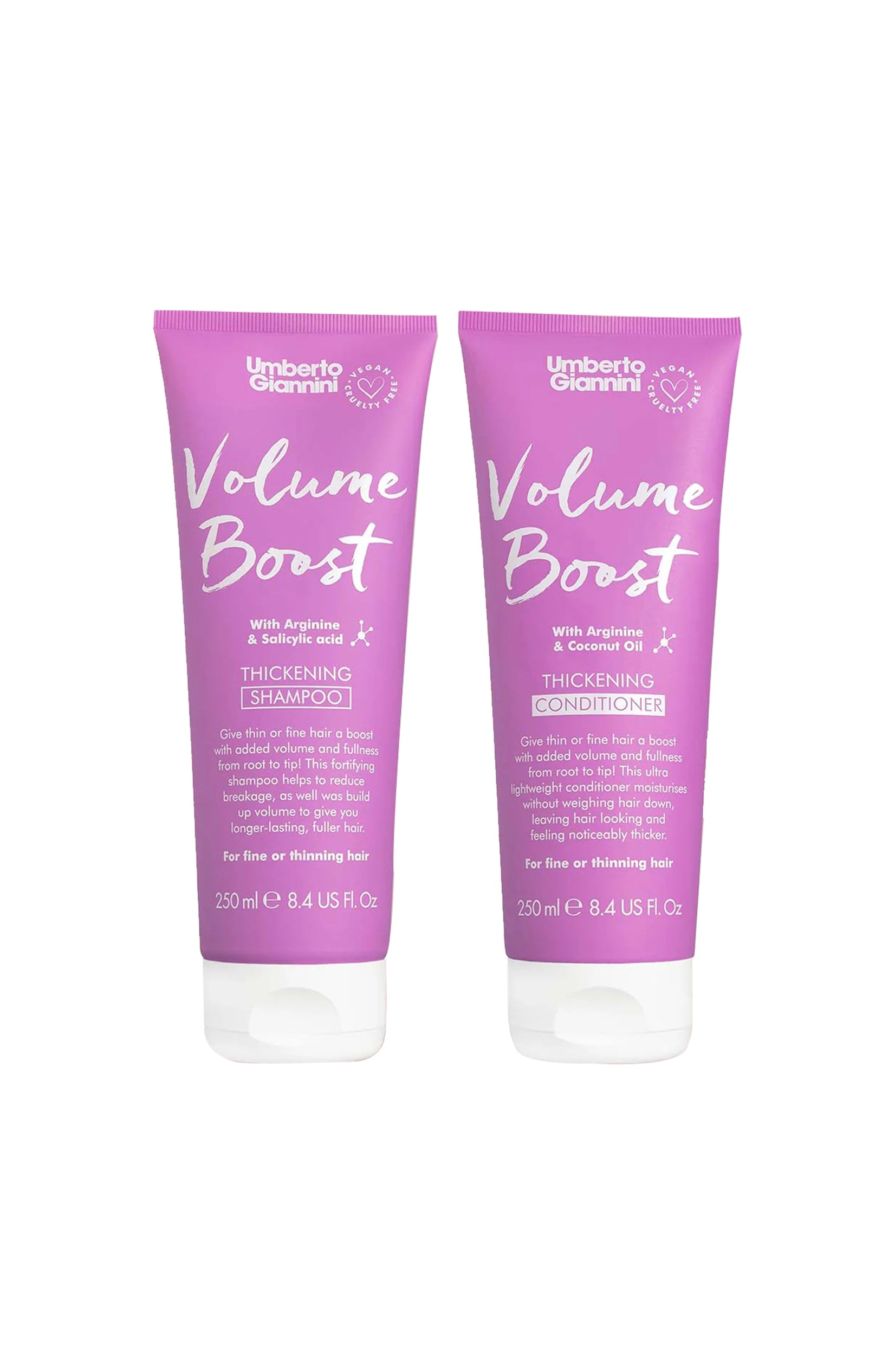 Duo shampoing & après shampoing volume - Arginine & acide salicylique - Cheveux fins - 2 x 250 ml