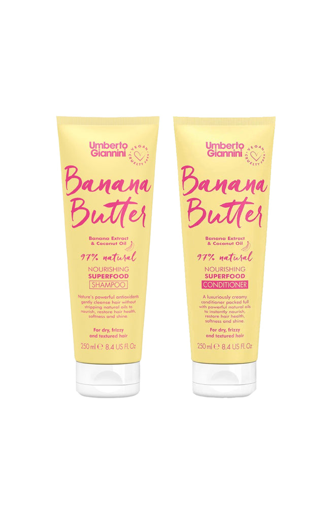 Duo shampoing & après shampoing nourrissant - Banane & huile de coco - Cheveux secs - 2 x 250 ml